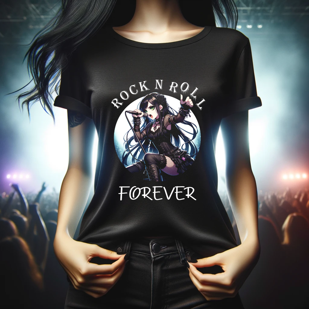 Sandra Gotha ein Mädchen die den Gothic Style liebt Tshirt design. Rock n Roll Forever